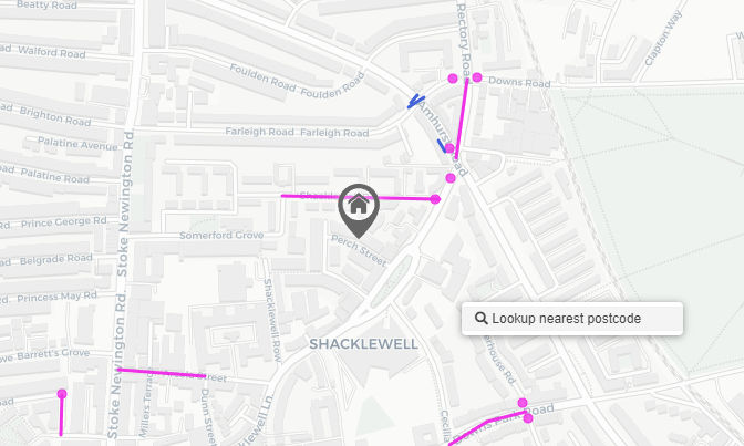 It's now possible to right-click on the bidb.uk map on desktop to search for number 1 of the closest clicked postcode