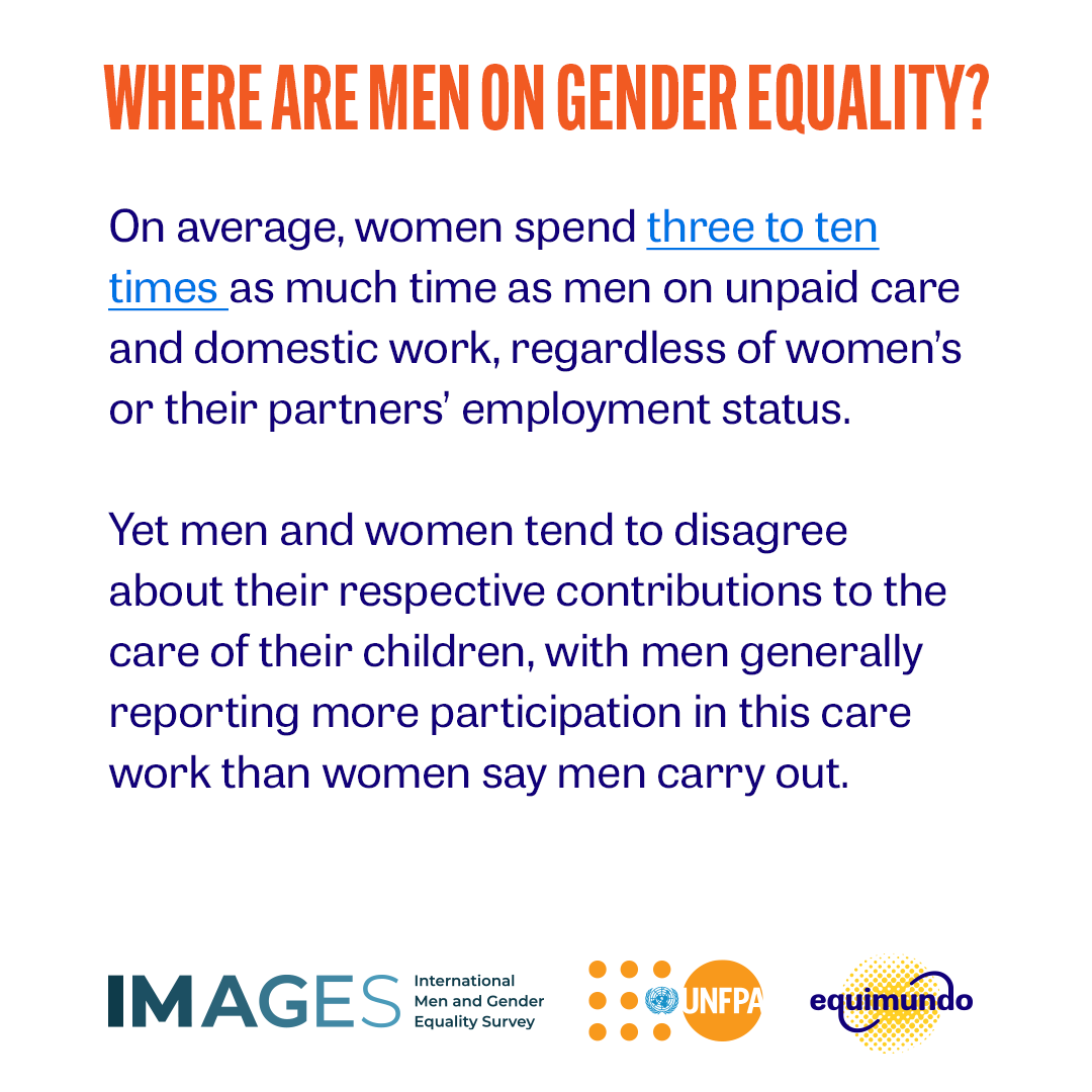 equimundo_org's tweet photo. After 15 years of studying what men think about gender equality, we pulled out 15 key headlines.
Headline 1️⃣4️⃣: Men’s and women’s household division of labor is inequitable, but men often don’t acknowledge this.
Read more: https://t.co/iJYqGjKdLn
#IMAGES15 https://t.co/uF5qCZSoLl