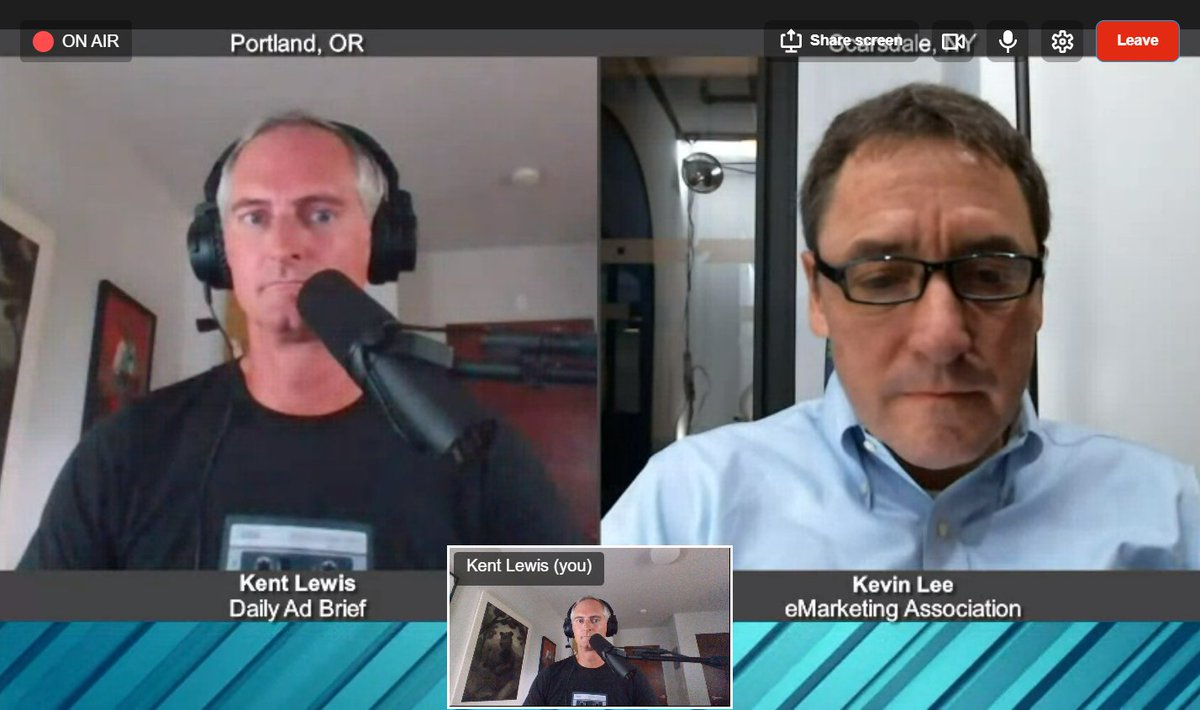 It was a pleasure to interview the #SEO #SEM icon <a href="/Kevin_Lee_QED/">Kevin Lee</a> on my #dailyAdBrief show, #More2Know today. We talked about @diditmarketing <a href="/eMarketingAssoc/">eMarketing Association</a> and #GivingForward