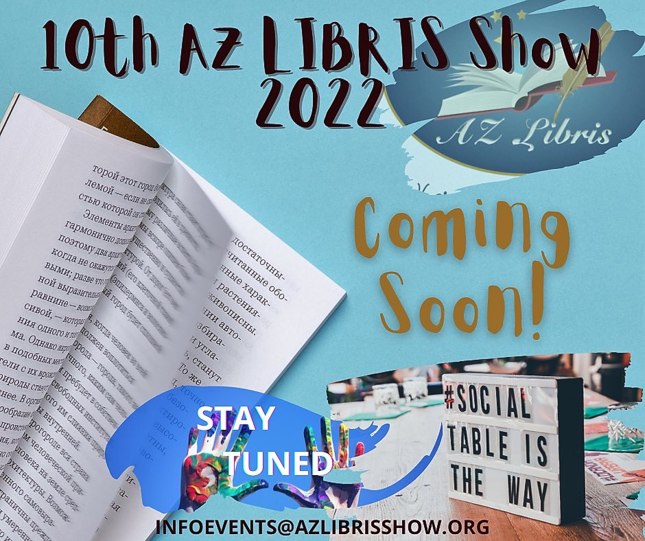 AZLibrisShow's tweet photo. 10th #azlibrisshow is around the corner. Soon more information Pronto AZ abrirá inscripciones. #literaryevent #bookfair #culturalevent #miamicultural https://t.co/l7XtMVwMCX