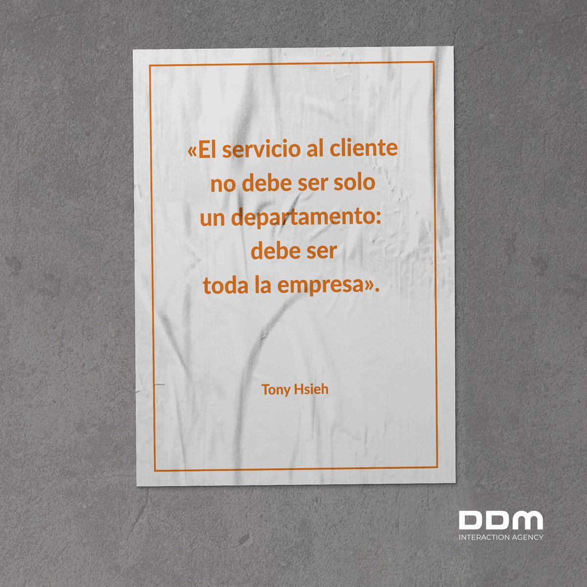 DDM_Arg's tweet photo. «El servicio al cliente no debe ser solo un departamento: debe ser toda la empresa». Tony Hsieh

El cliente en el centro, siempre 💪

#clienteenelcentro #customerexperience #ddminteractionagency #ddm #customercentric https://t.co/HGn68ZTDLr