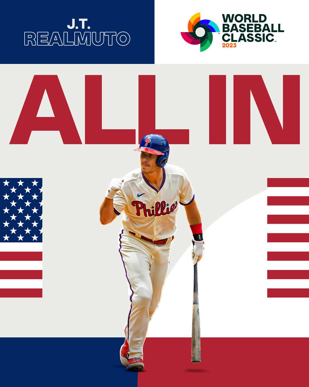 MLB on X: J.T. Realmuto is #ALLIN to be Team USA's backstop