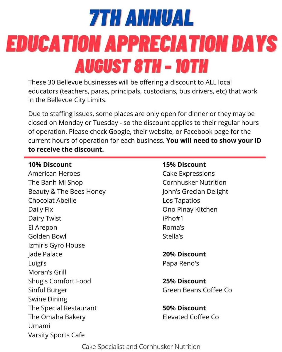 Golden Bowl is happy to support our local educators! Stop by today or tomorrow and save 10%.😊
#BackToSchool #teachers