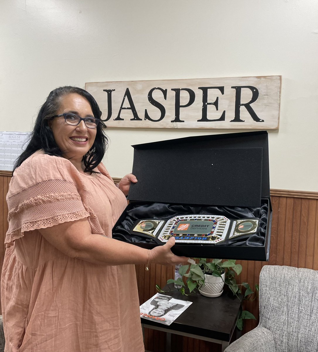 Exciting time in the store today. <a href="/Matt_Jones30/">Matt Jones</a> Showing off the new bling; 0810 Japser Home Depot  bringing home the Credit Champion Belt today! <a href="/1sherredavis/">Sherre Davis-Hood</a> <a href="/DeshunGrice/">DeShun Grice@0810Jasper</a> <a href="/barham_tracy/">ラマ🧸</a> <a href="/allysontuggle/">Allyson Shelton</a>