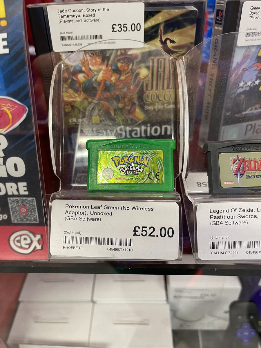 thegeorgeyboy's tweet photo. Saw this in CEX the other day… £52!! Was this a good Pokémon game?? https://t.co/adyumJcMaV