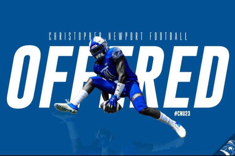 debo2xxx's tweet image. Blessed to receive my first offer from Christopher Newport University 🙏 @coachpcrowley @coachanotlik @RivalsFriedman