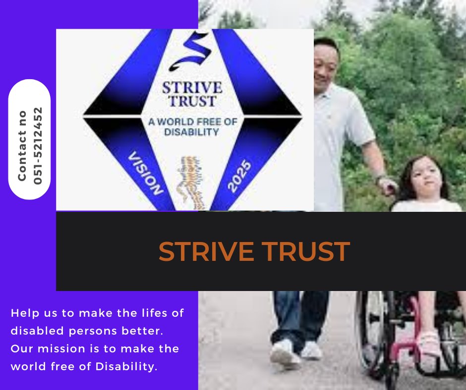 TrustStrive's tweet photo. STRIVE TRUST
Share it and become a part of our campaign. A retweet doesn't even cost a penny but it can help us alot to support these disable people. 
#disabilityfreepakistan https://t.co/kpYXFiV1vm