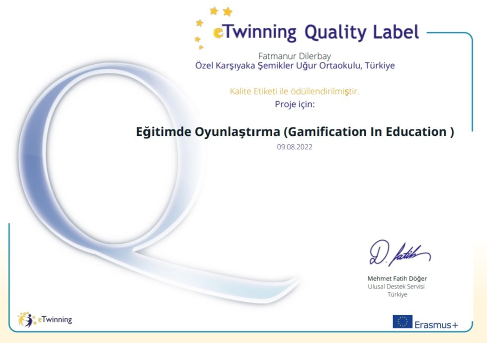 Kutlanacak birtakım ödüller alındı 🥰🌺🎊 Güzel çocuklarım ve güçlü bir ekip ile yürüttüğümüz eTwinning projemiz ulusal kalite etiketi ile ödüllendirildi 🍀🎉
#eTwinning #gamificationineducation #eğitimdeoyunlaştırma #egitim #education #project #game #gamification