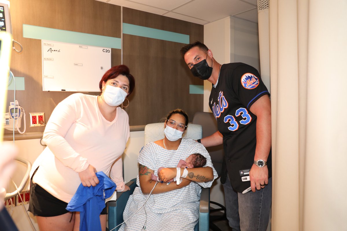James McCann (<a href="/McCannon33/">James McCann</a>) and his wife, Jessica, recently visited <a href="/NorthwellHealth/">Northwell Health</a> North Shore University Hospital to spend some quality time with the parents and children in the NICU, and the healthcare heroes who take care of them. #BeAmazin 🧡💙