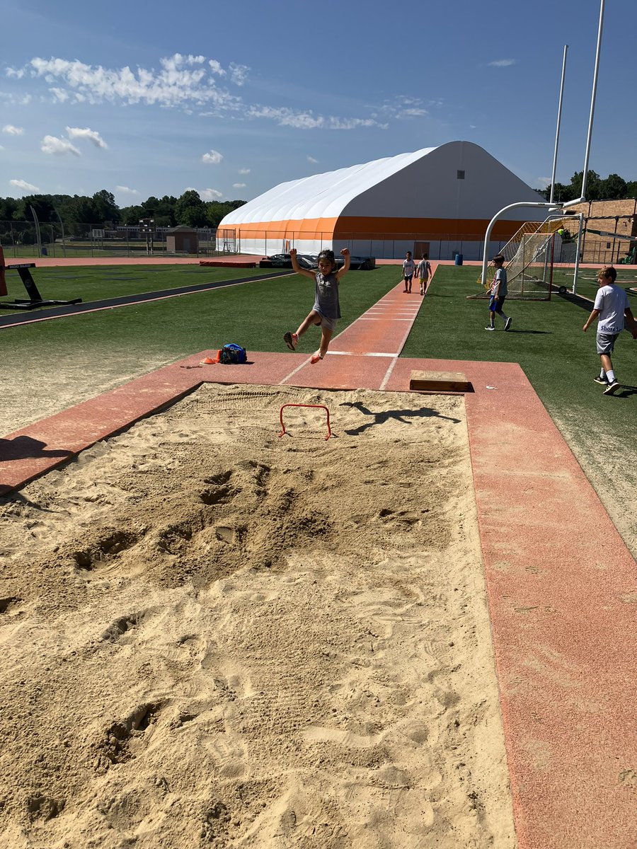 NextLevelRunNJ's tweet photo. Day 2 was another scorcher 🥵 we worked on long jump, high jump and javelin today. https://t.co/z2WfOJWxeX