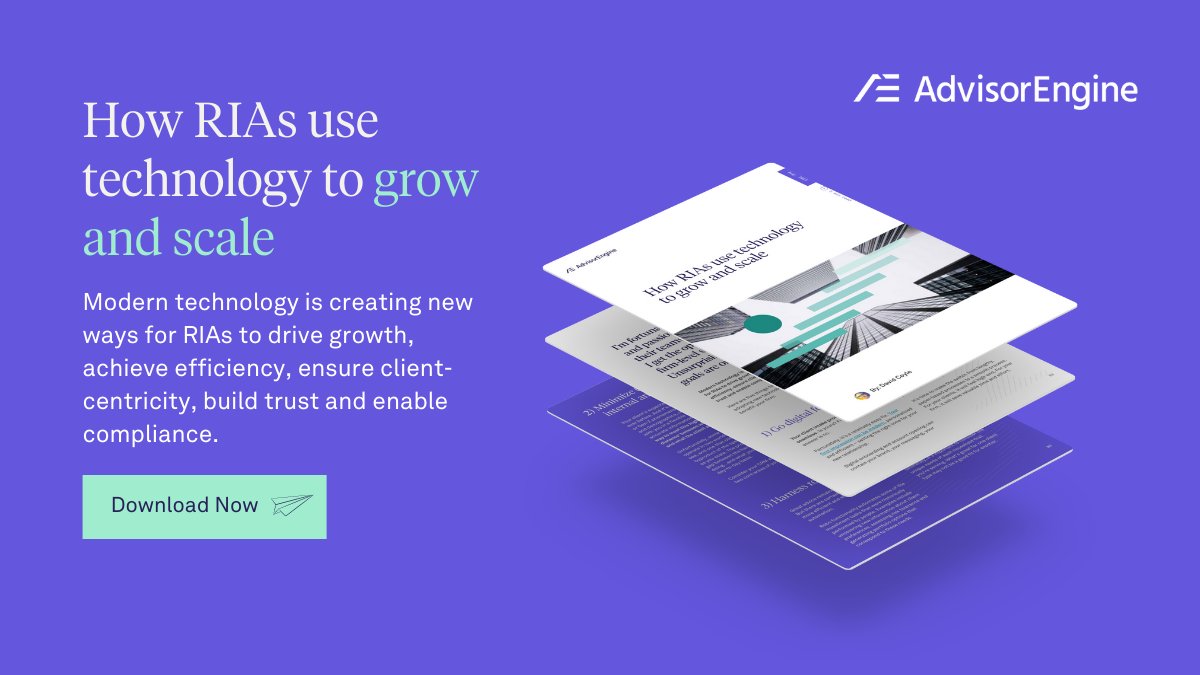 AdvisorEngine's tweet photo. .@iimag partnered with @AdvisorEngine and @FTI_US to survey 150 RIAs that use digital technology for #growth. Download the entire 19-Page Research Report: https://t.co/3ZUZx5WDlW
#AdvisorEngine #FinTech #RIA https://t.co/KZMrua6cIt