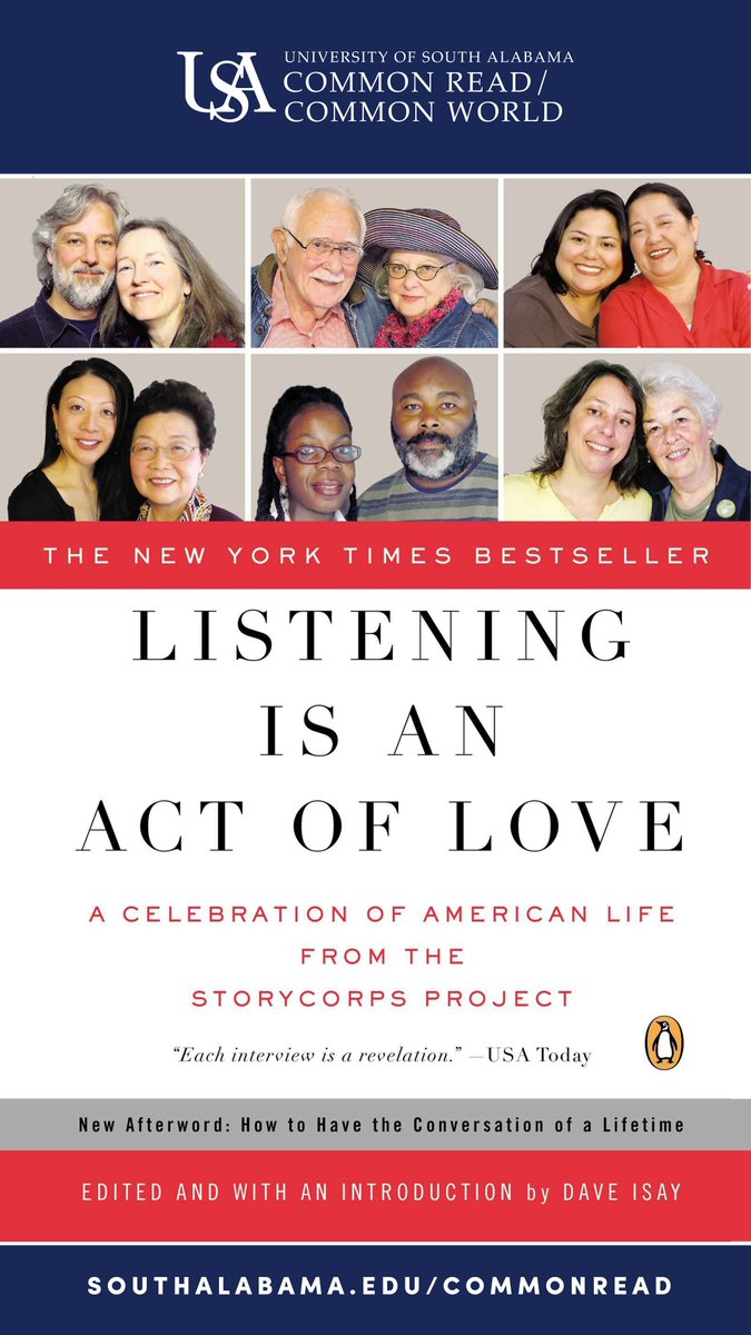 The Common Read/Common World program is excited to announce the 2022 - 2023 selection "Listening is an Act of Love: A Celebration of American Life from the StoryCorps Project" by editor Dave Isay. Follow us on social media or visit the webpage to learn more!