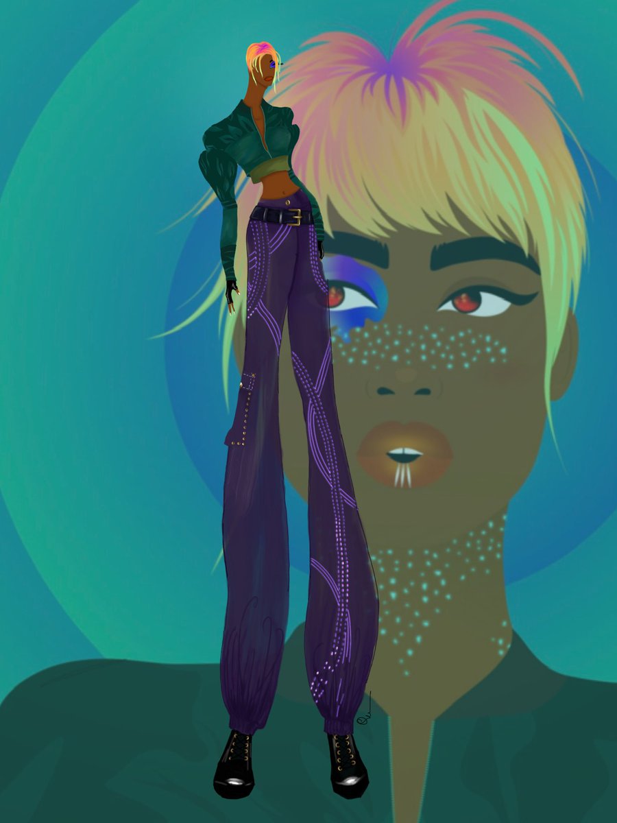 quantayna's tweet photo. Didn’t get to mint a drip for Maia. Wanted to dress her up anyway (chuckle) @worldofwomennft #WoWLoreContest https://t.co/OAD9XSoquN