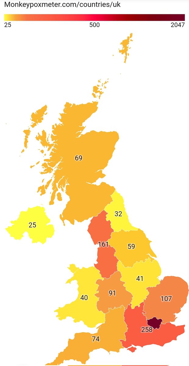 Monkeypoxmeter's tweet photo. +158 New Confirmed #monkeypox cases United Kingdom 🇬🇧 (3,017 cases)

England +153
Scotland +2
Wales +3

👉Visit https://t.co/s1eCS8T38j for more

#monkeypox #MonkeypoxVirus #MPXV #MPX #monkeypoxuk #hMPXV https://t.co/WRkzDE0mgO