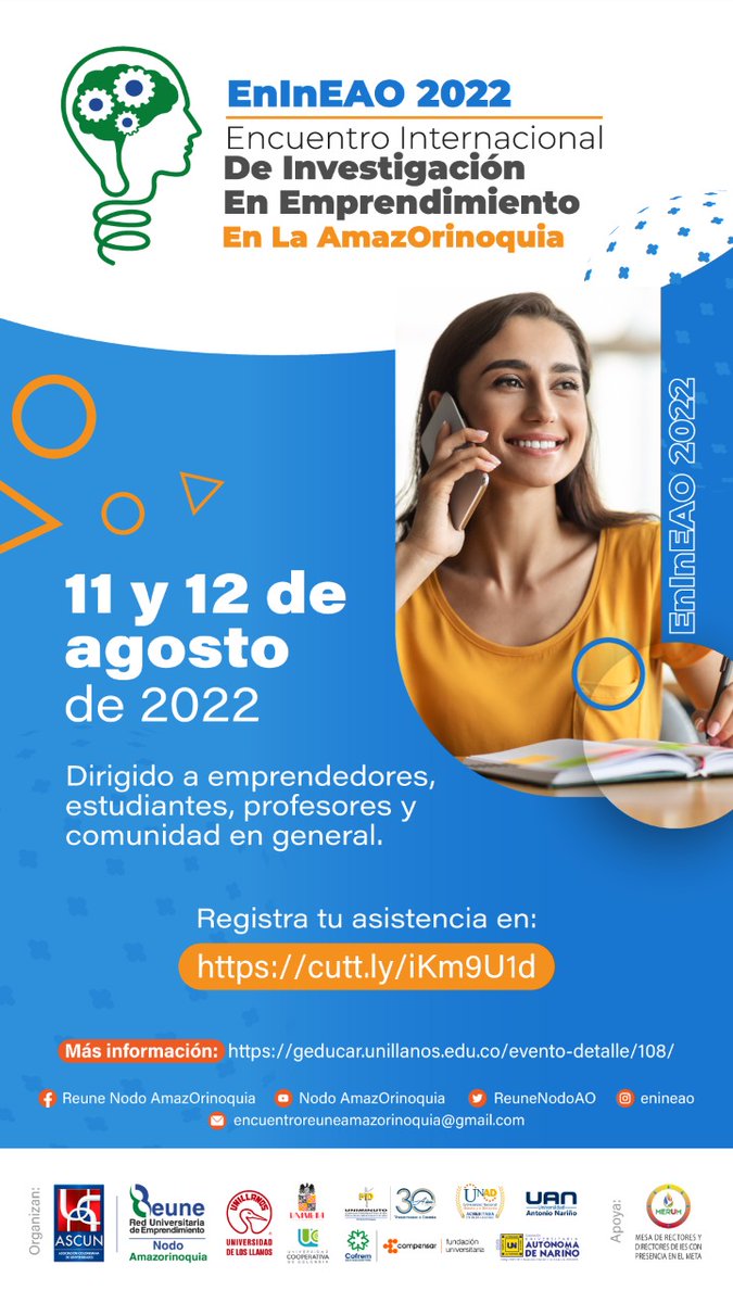 unillanos_'s tweet photo. Este viernes, #Unillanos será sede del III Encuentro de Investigación en Emprendimiento en la Amazorinoquia, un espacio de innovación, dinámico y participativo.

¡No faltes! 🤩 https://t.co/Weee56r0SI