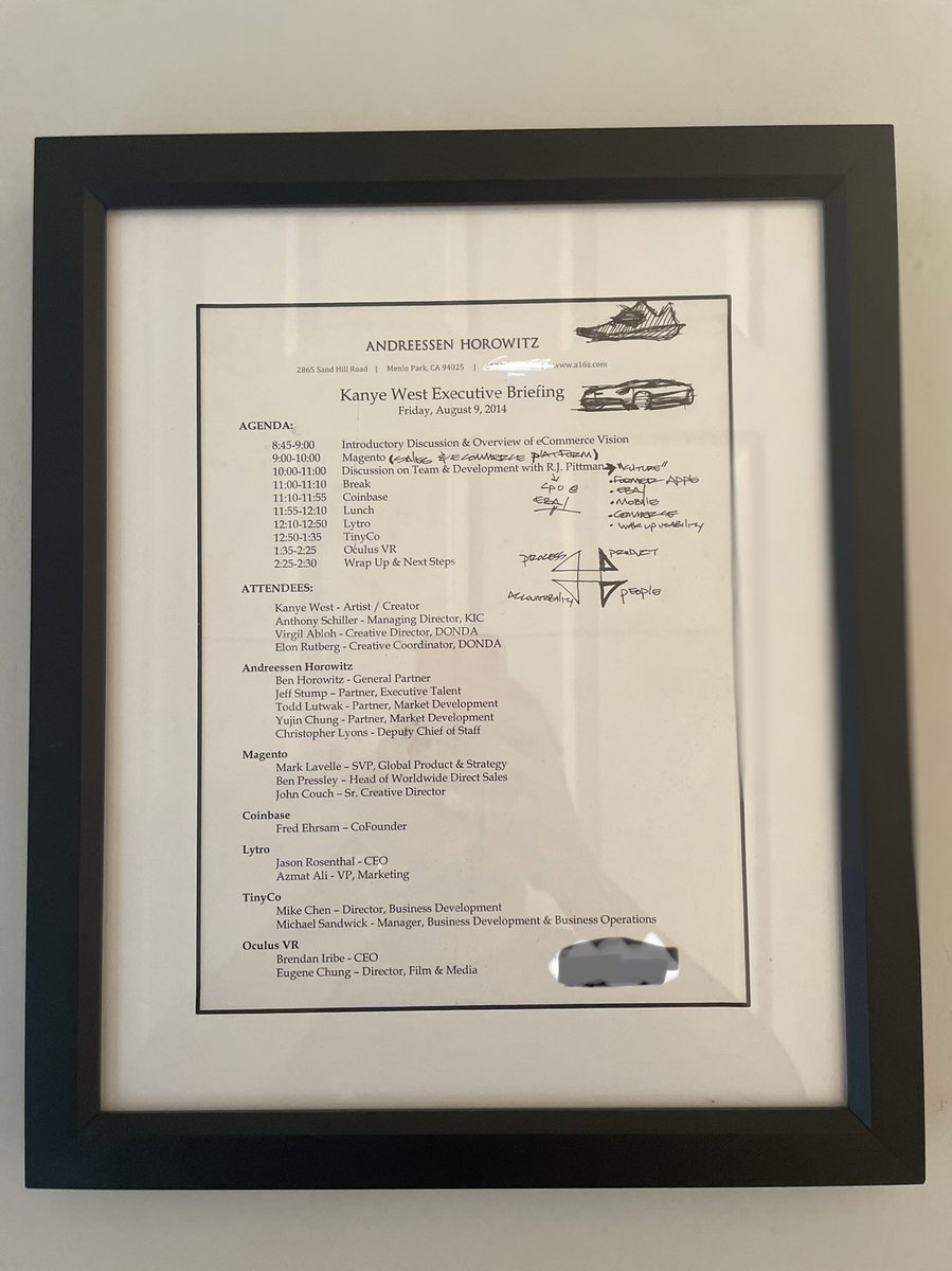 8 yrs ago today we were thinking about strategic ways for Ye to release the first Yeezy shoe⁩. Such a special day talking about the future of culture and innovation.

The sketches are ⁦from <a href="/virgilabloh/">virgil abloh</a>⁩ 🙏🏾✨