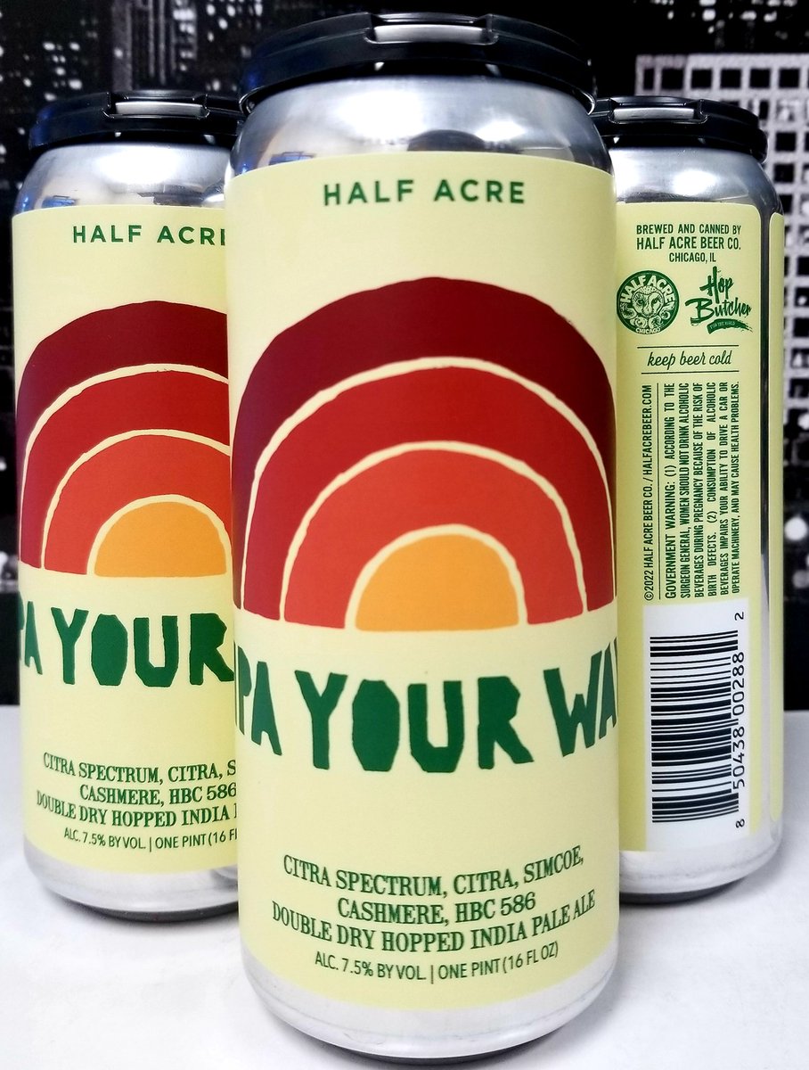 CityViewLiquor's tweet photo. What way do you IPA?
IPA YOUR WAY from @HalfAcreBeer & @HopButcher is HERE! #HopFueledPartyMachine #CallingAllHopheads #TimeForAColdOne #BeerOClock #NewBeerArrivals #FreshFrosties #HoppedUp #CrazyRadBeer #BeerFriends #collabrew https://t.co/TMCIeUkIFe