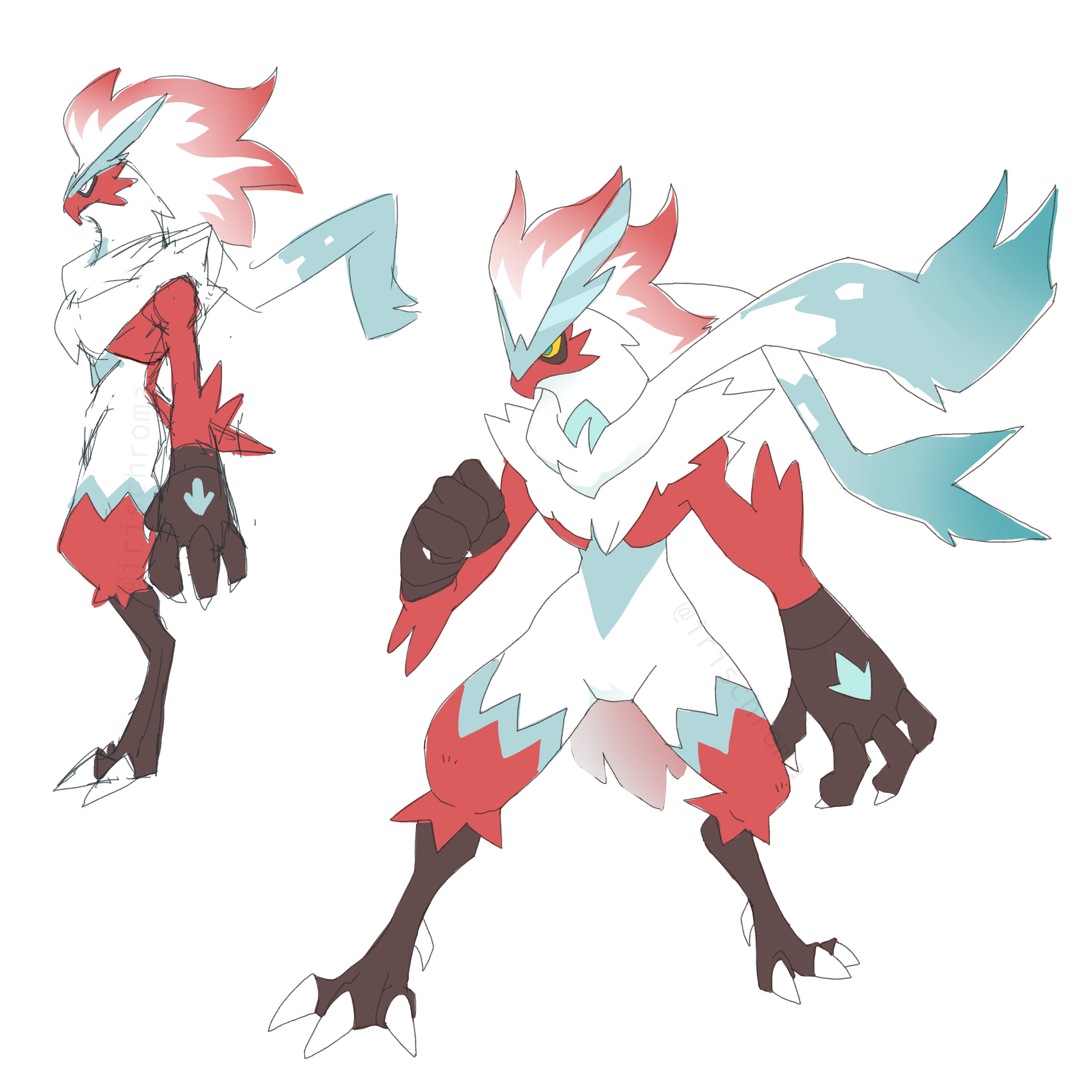 ☀️Irischroma☀️ on Twitter "Blaziken Variant Fire // Ice https//t.co