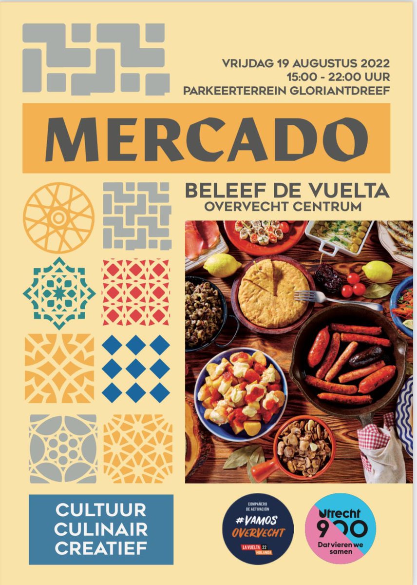 Mercado begint al om 15.00 uur met allerlei workshops en fietsactiviteiten. Om 18.15 start de ploegentijdrit. 21.00 uur sluiten we het programma met Catching Culture Orchestra. Wie ga ik allemaal zien? De Vuelta kijk je beste in Overvecht. Je ziet de ploegen twee keer! 2/3