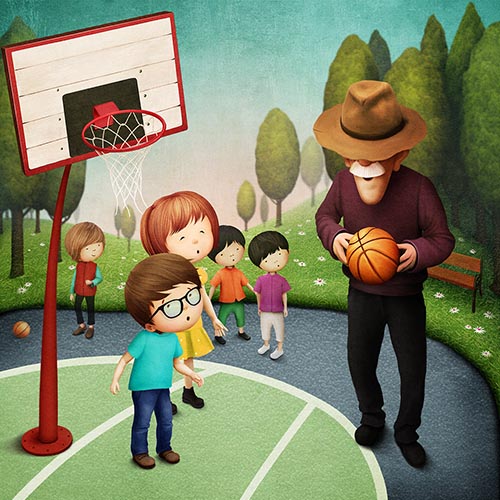 readmioapp's tweet photo. An old man with an odd hat 🤠has been watching a group of kids fighting for a while now. When the fight gets more serious, the ball rolls away from them and right towards the old man’s bench. And that’s exactly when the magic ✨comes into play.. https://t.co/VvBvt7M1kf https://t.co/2lwDPlqRfo