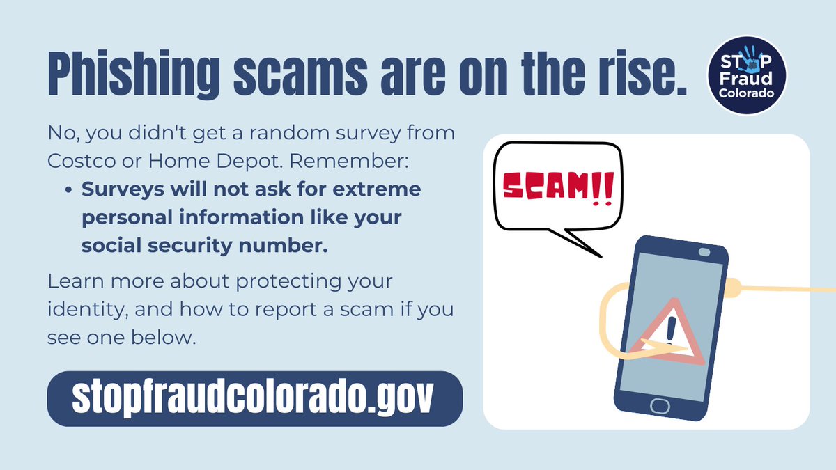 If you received a random text survey asking for personal info or money, this is a scam. Don't click any links in texts you do not know or expect. Recent <a href="/FTC/">FTC</a> data shows these text scams are on the rise. Report them here: bit.ly/3JLqssD.

bit.ly/3wfuXX9.