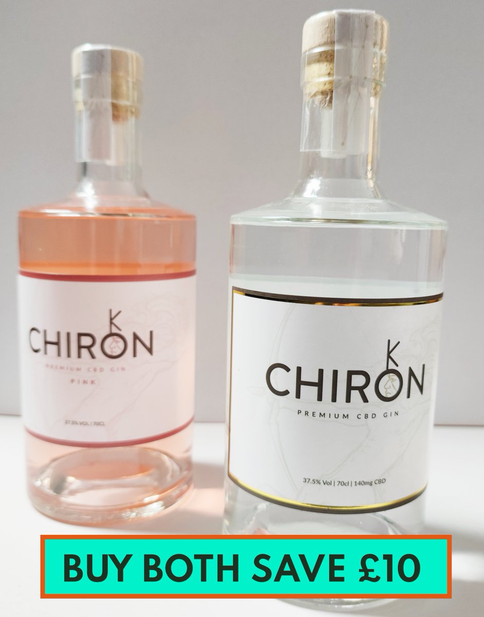 chirongin Can't choose between Chiron Classic and
Chiron pink? Then we have a deal for you! if you buy
both you save £10 so you can have the best of both
worlds!. visit us @ chirongin.com
#cbduk #ginlovers #ilovegin #ginoclock #ginandtonic #ginspiration #cbdpinkgin