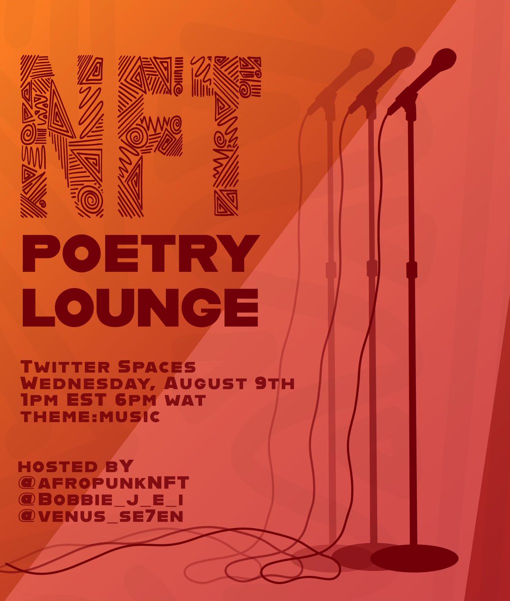 We’re back again and this time we’re talking about music! You all know the AfroPunk fam loves music so we’re really excited about this one!🤤❤️❤️

Join us, alongside <a href="/Bobbie_j_e_i/">El Nina(MelPhle) NFTNYC2024</a> and <a href="/venus_se7en/">♐ VENUS SE7EN ♐</a> for a lovely night of music and poetry!🎵📝

x.com/i/spaces/1dRKZ…