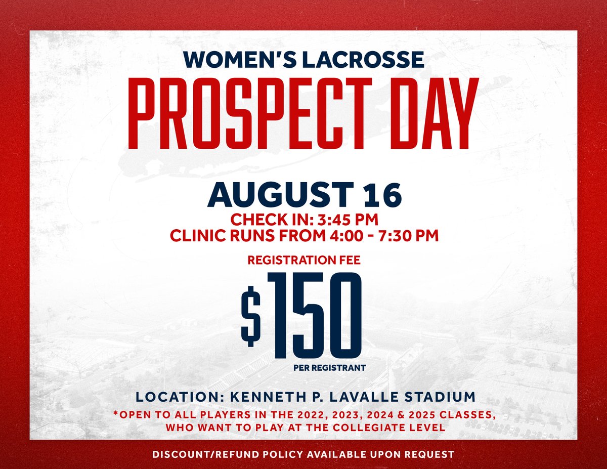 One week left! <a href="/StonyBrookWLAX/">Stony Brook Women's Lacrosse</a> and the coaching staff are hosting their August Prospect Day from 4-7:30PM. Registration is still open at the link below. 

Registration: bit.ly/3IFvd4M
