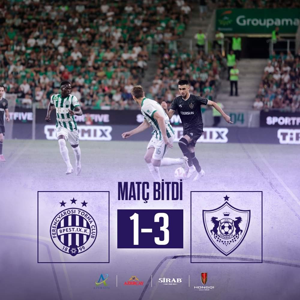 Champions League play-off. Here we come!!! #UCL 🤩🐎 

FT: #FerencvarosQarabag 1️⃣-3️⃣ (2-4)