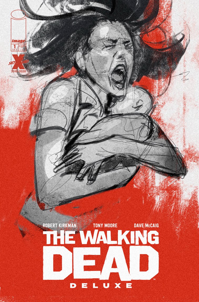 Cover Sketches for "The Walking Dead - Deluxe" #48. 