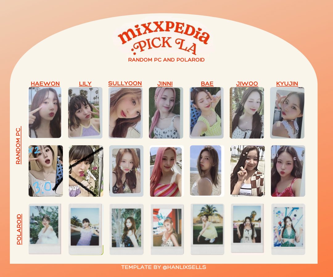 NMIXX miXXPEDia PICK LA 写真集 へウォン ポラロイド NMIXX MIXXPEDIA: PICK LA - JYP SHOP