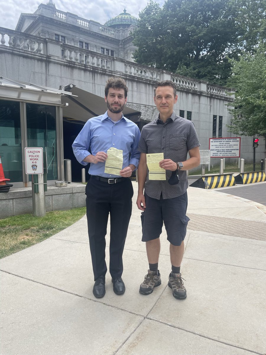 Today in court, Rabbi Michael Pollack and Kevin Long fought criminal trespass charges from our action in June. They tried to deliver messages to all 203 representatives with info about the Sept. 12 #GiftBan vote, demanding they take personal responsibility in ending corruption.