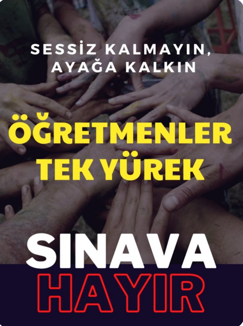 Ayrıştıran, karıştıran, ÖĞRETMENİNE bir şey katmayıp , angarya yükleyen, ezberci bu sınava HAYIR. 
 #ogretmenlertekyürek <a href="/tcmeb/">Millî Eğitim Bakanlığı</a>
@FOXhaber <a href="/AtvHaberTurkiye/">Atv Haber</a> <a href="/KanalD/">Kanal D</a> <a href="/Haberturk/">Habertürk</a> <a href="/startv/">STAR TV</a> <a href="/halktvcomtr/">Halk TV</a> <a href="/trthaber/">TRT HABER</a> <a href="/ntv/">NTV</a> <a href="/trthaber/">TRT HABER</a>