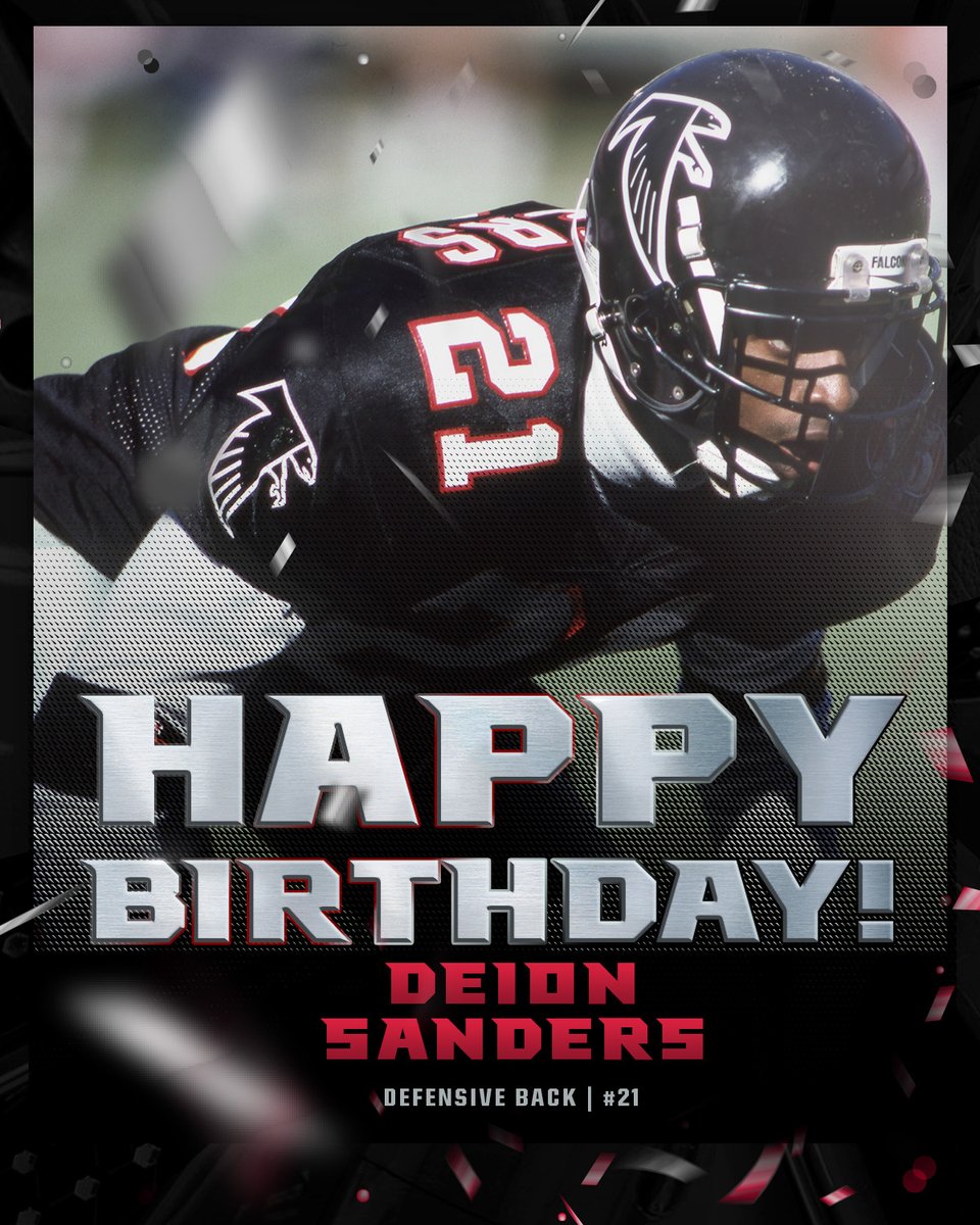 AtlantaFalcons's tweet image. RT and help us wish Prime Time @DeionSanders a HAPPY BIRTHDAY! 🎂