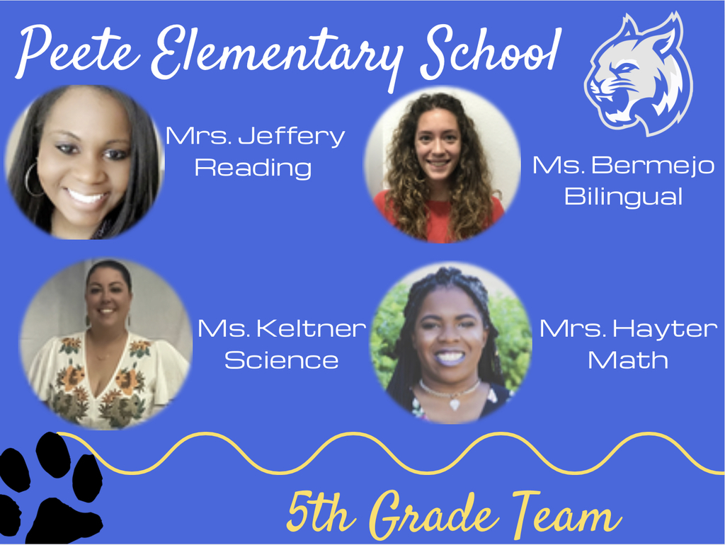 Meet our 5th Grade Team!  #PeeteProud