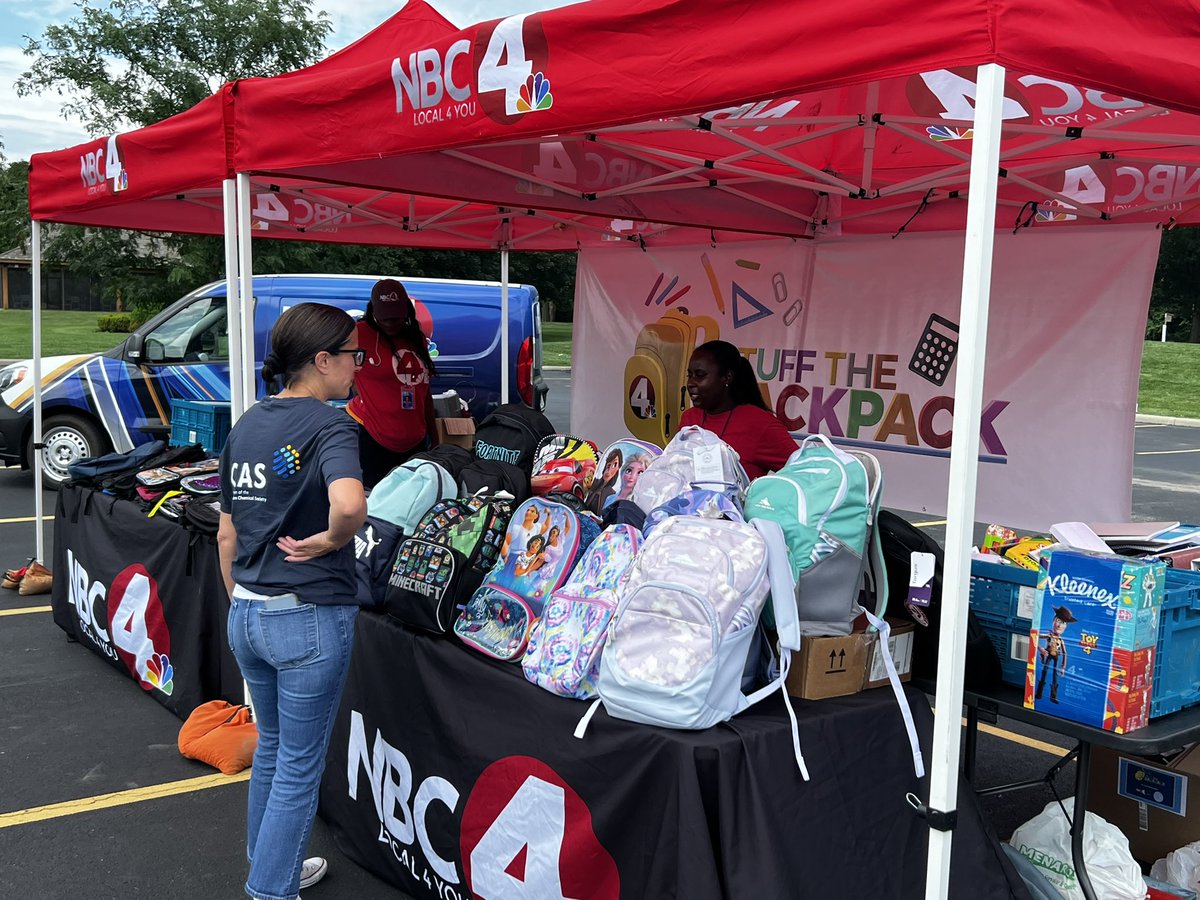 CierraJohnsonTV's tweet photo. Join us now to help @nbc4i #StufftheBackPack! We are looking to help students in Licking and Franklin Co. get prepared for the school year! We are at CAS from 4:30p - 7:30p! https://t.co/RwTCM3qFQn