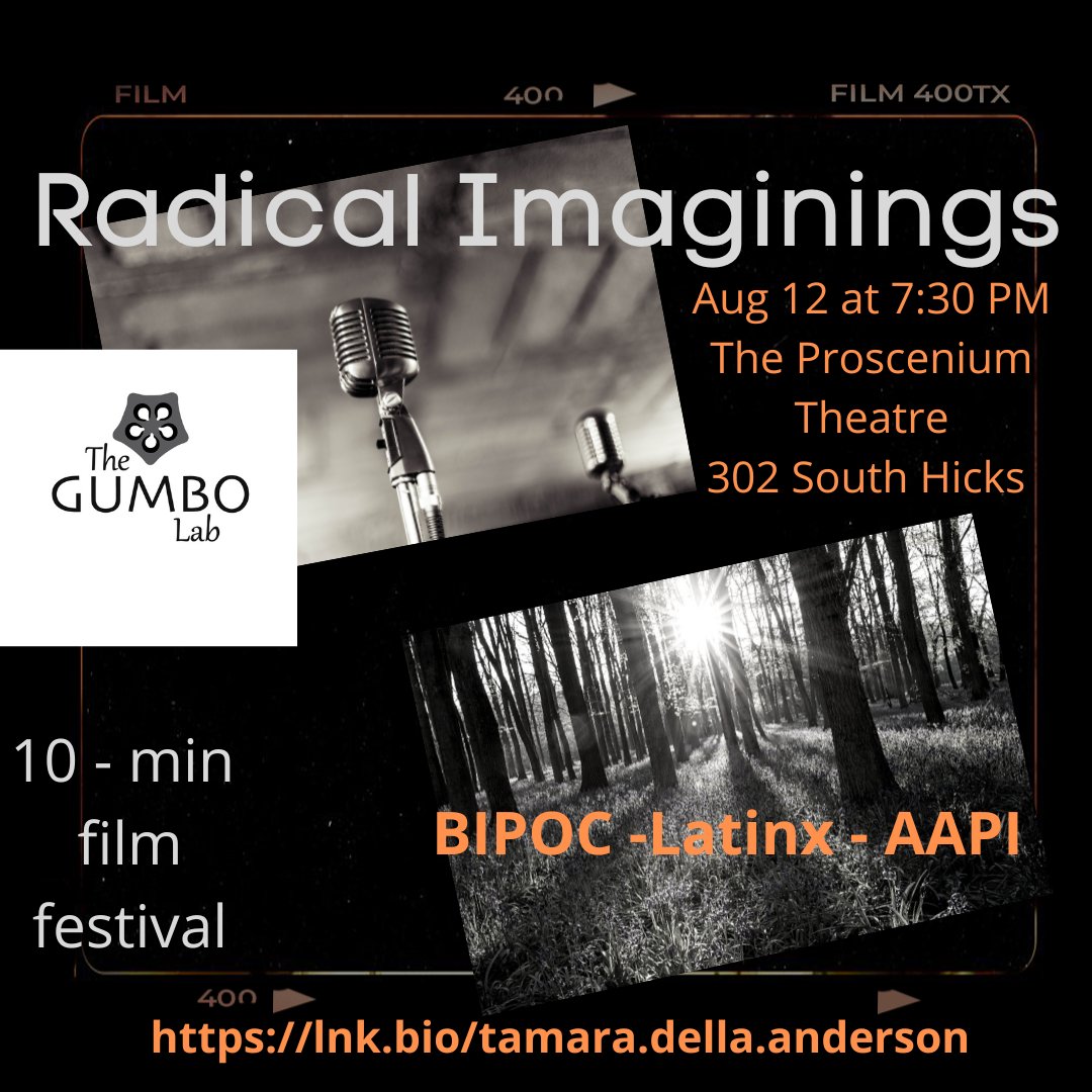 @LabGumbo is presenting their first annual ten-minute film festival - Radical Imaginings! 

What does it mean to radically imagine? What does that look like today?

Learn more: gumbolab.com/radical-imagin…