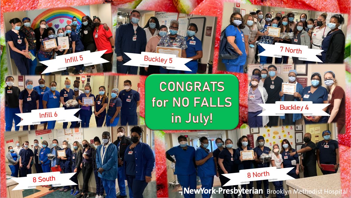 Fall prevention in the house 🙌🙌. Last month, there were 7️⃣ busy and high-acuity med-surg units @nyp_brooklyn that had no falls for the entire month! #patientsafety #NoFalls