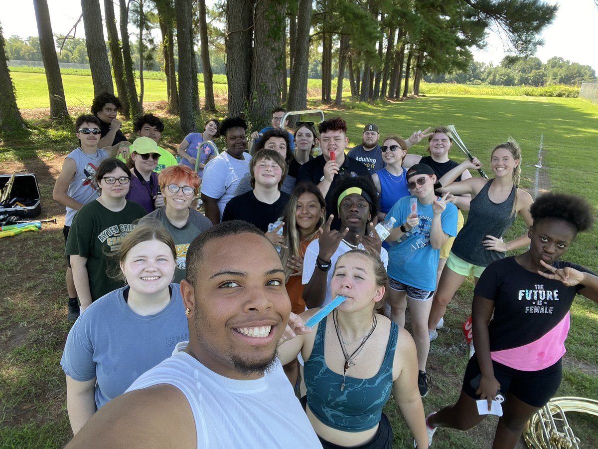 Admin surprised the band with some cold treats during band camp today. They are working so hard to prepare for this year! #ChargingTowardsExcellence