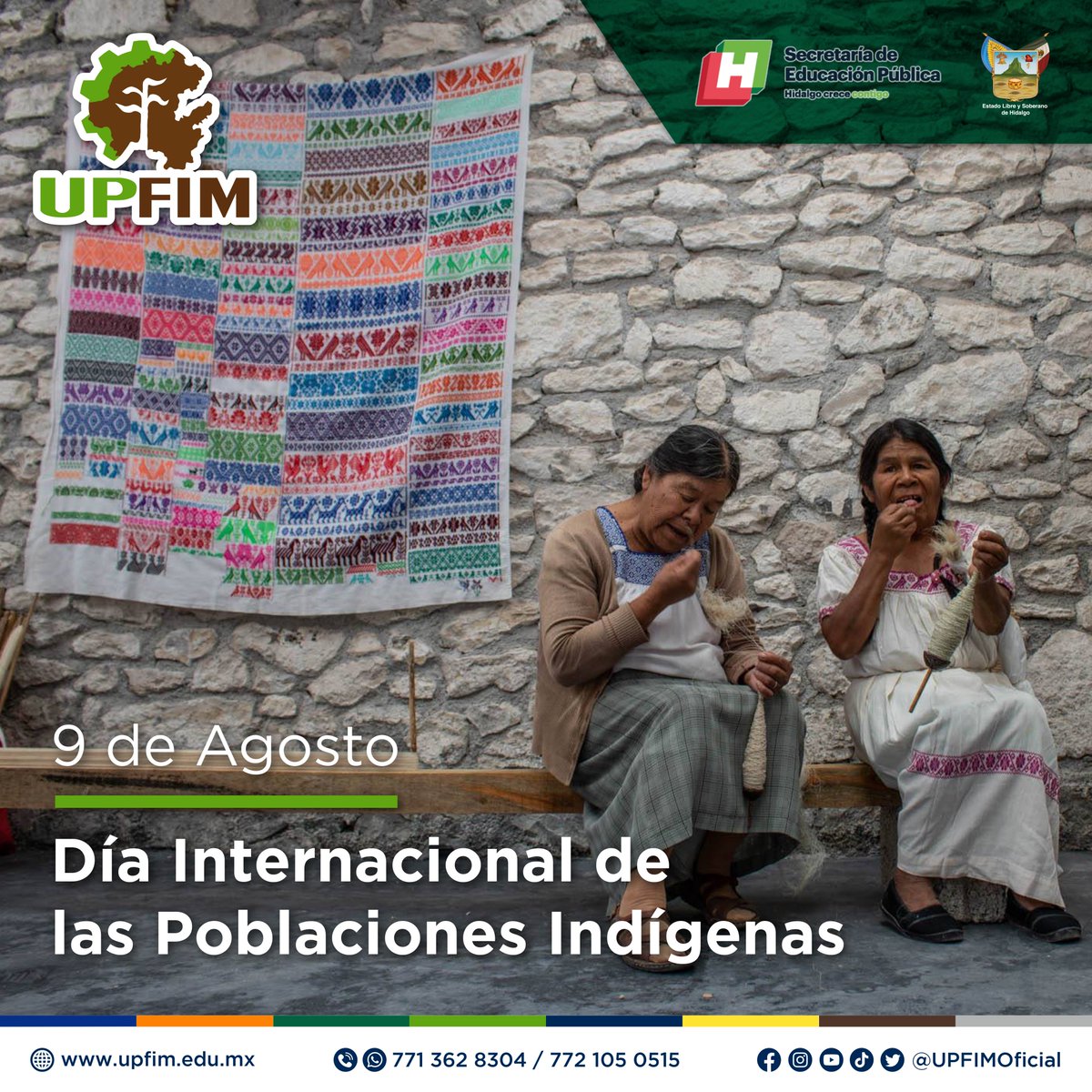 UPFIM_Oficial's tweet photo. Día Internacional de las Poblaciones Indígenas, fecha destinada para reconocer las prácticas, culturas y formas únicas y valiosas de los pueblos originarios; cimiente de nuestra identidad. https://t.co/ri1w6ndsrP
