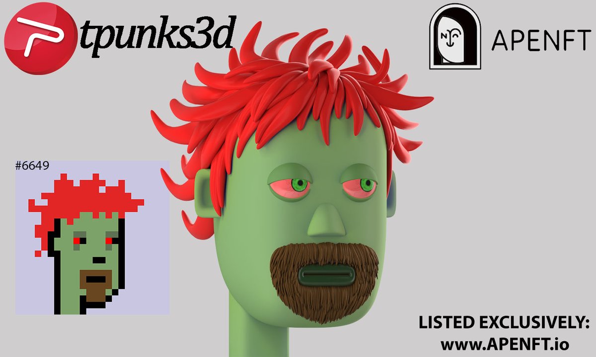 Tpunks3D's tweet photo. Tpunks3d ZOMBIE Exclusively on #APENFT  

#6649 👉 https://t.co/aWfuREnfDq 👈

#NFT #FreeMint #APENFTMktplace #Tpunks #justinsun #NFTs #TRONICS #TronNetwork #USDD #TRON #wTRX #TRX https://t.co/fsLe1LI82P