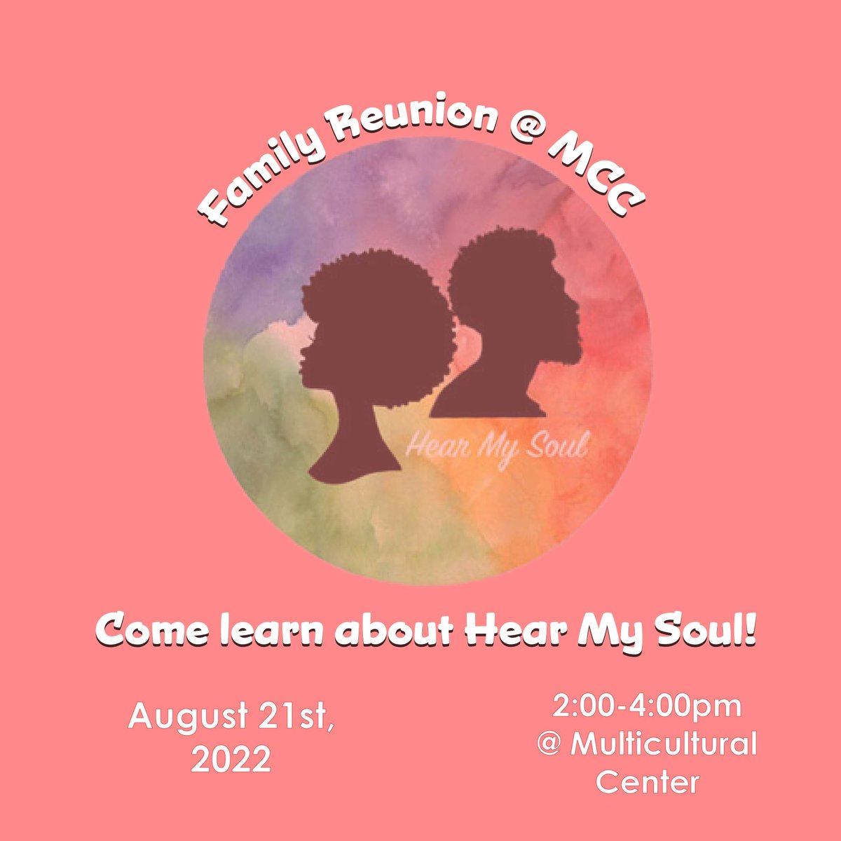 While we’re sad to see summer go, we are SO excited to be able to welcome you all back at the Family Reunion! Come see us and other Black organizations at the MCC. Heard there will be free food 👀😁 Enjoy the rest of your summer.