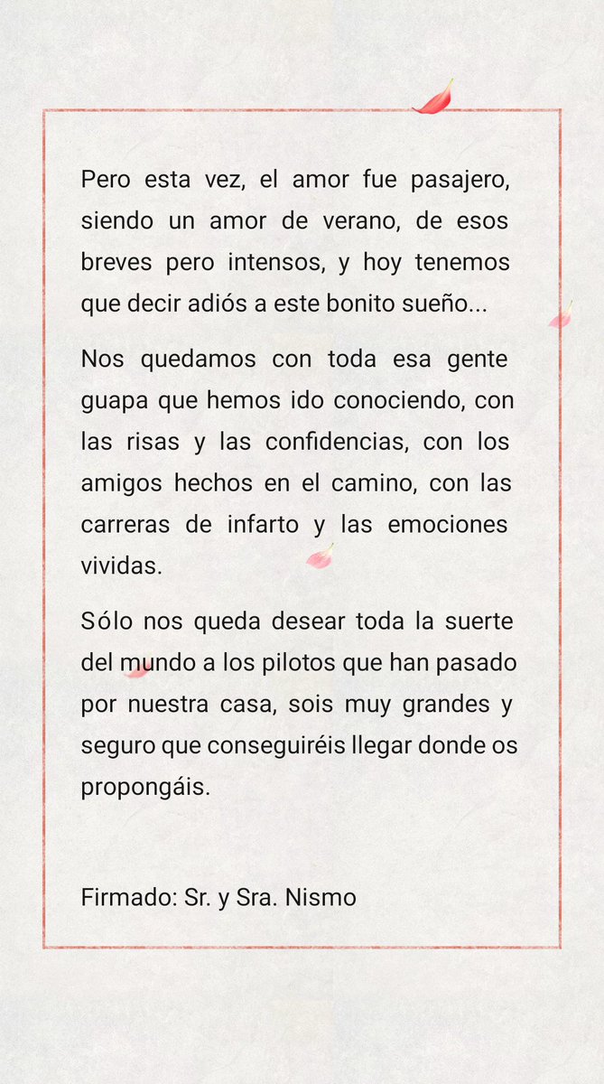 Porque todo tiene un fin, hoy toca decir adiós...
