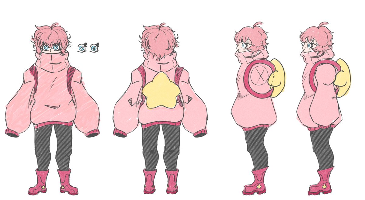 A_Jeshe's tweet image. I was asked to make sketches to model in 3D so as a theme I opted for Kirby #digitalart #sketch #Kirby