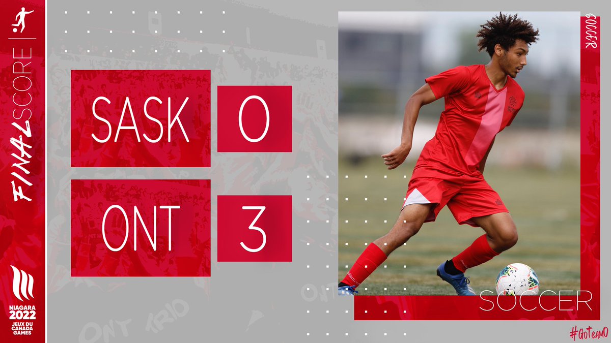 GoTeamOntario's tweet photo. ⚽ | FINAL SCORE

SASK | 0
ONT | 3

A close one at the half, #TeamO built on their one goal lead with another pair in the second half to advance to the semifinal on Thursday. 

#GoTeamO⭕ | #CGSoccer https://t.co/xbe7TCnQHJ