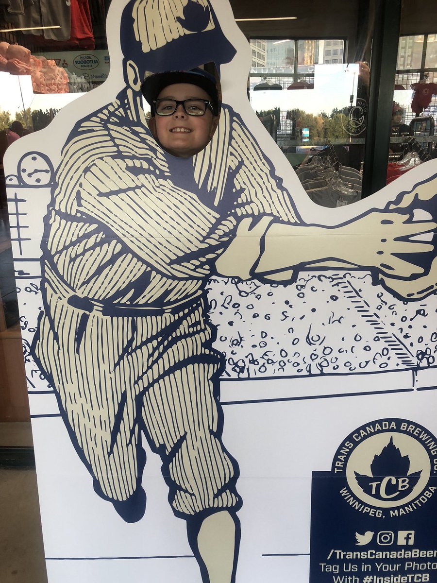 First baseball game cheering on the <a href="/Wpg_Goldeyes/">Winnipeg Goldeyes</a> 
Thanks <a href="/TransCanadaBeer/">TransCanadaBeer</a> for the pic!