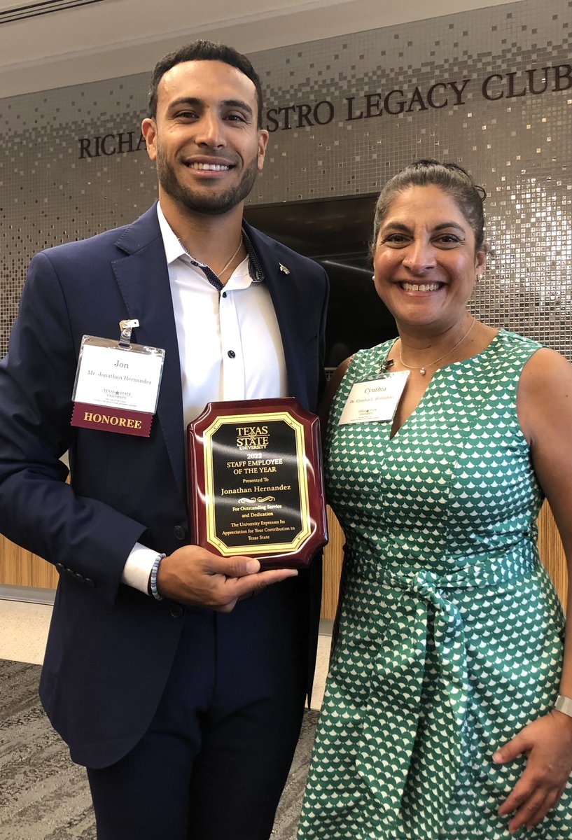 Reflecting on a great day today which included grabbing a cup of Joe with Dr. Reeder, director of the <a href="/txst/">Texas State University</a>CC, and honoring DSA TXST employees of the month and Jon Hernandez, AD of <a href="/TXSTrec/">TXST Campus Rec</a>, for receiving the 2022 @txst Employee of the Year!
