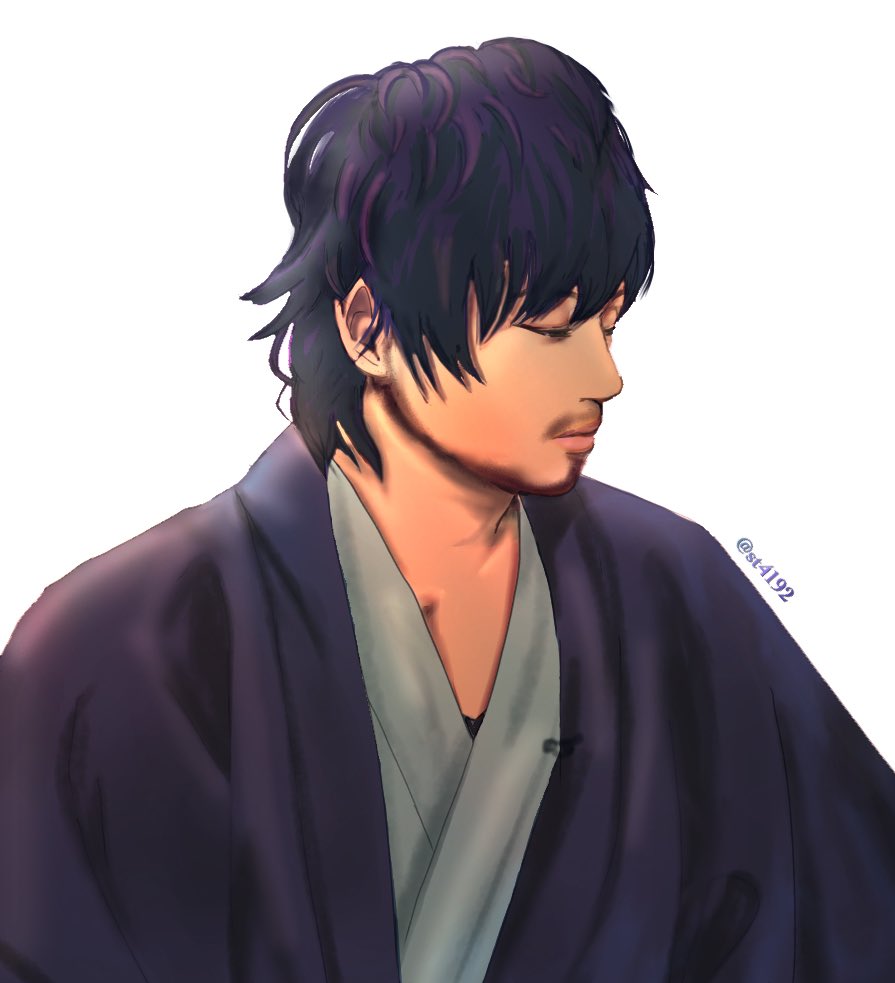 浴衣姿の中さん描きたかった 男の色気よ 中村悠一 たかぼう のイラスト