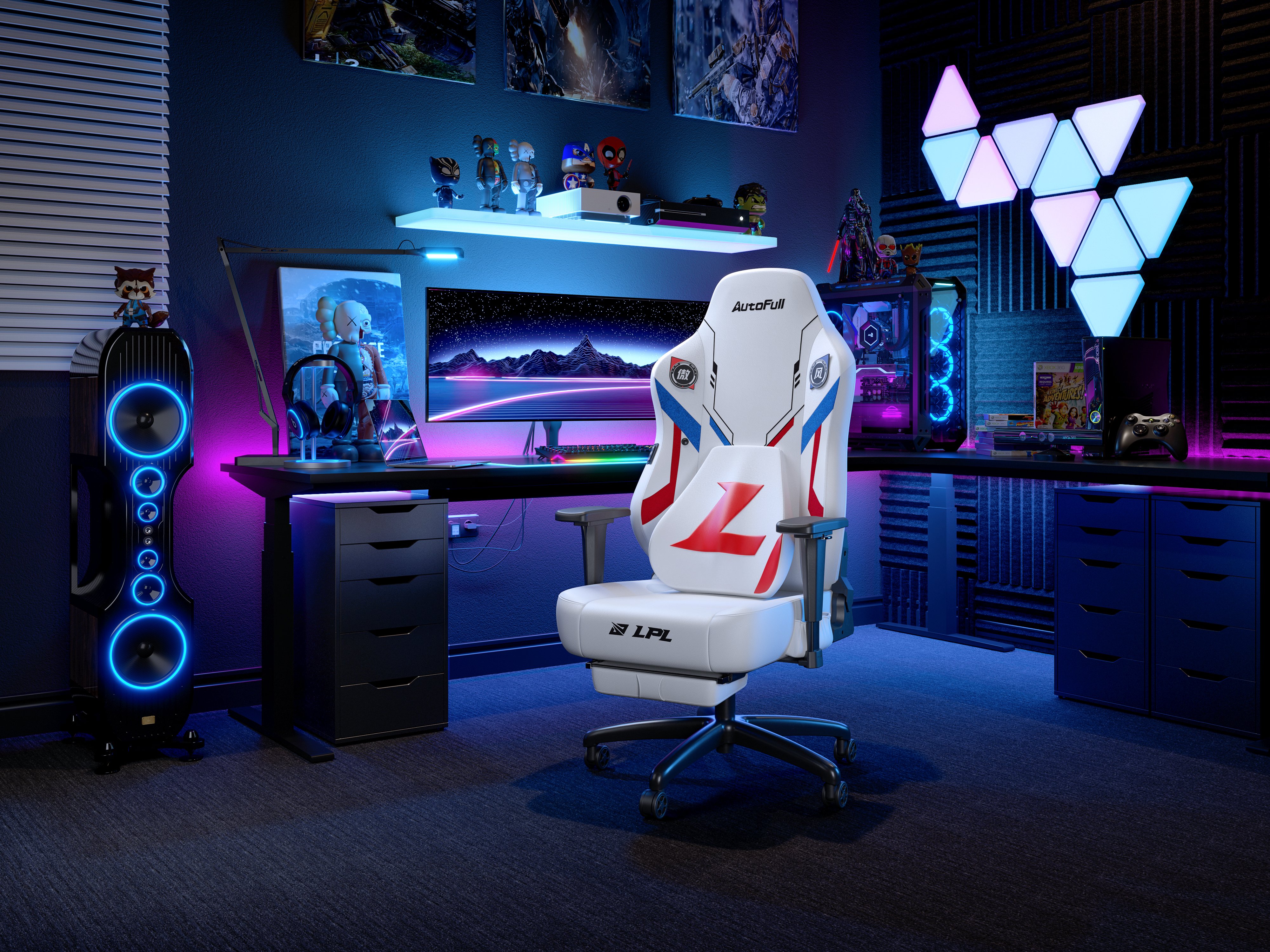 AutoFull Gaming Chair on X: Ergonomic and visually pleasant, AutoFull  continues to create professional gaming chairs. Focus your attention on  comfortable seat cushions, headrests, and convenient armrests and  footrests.