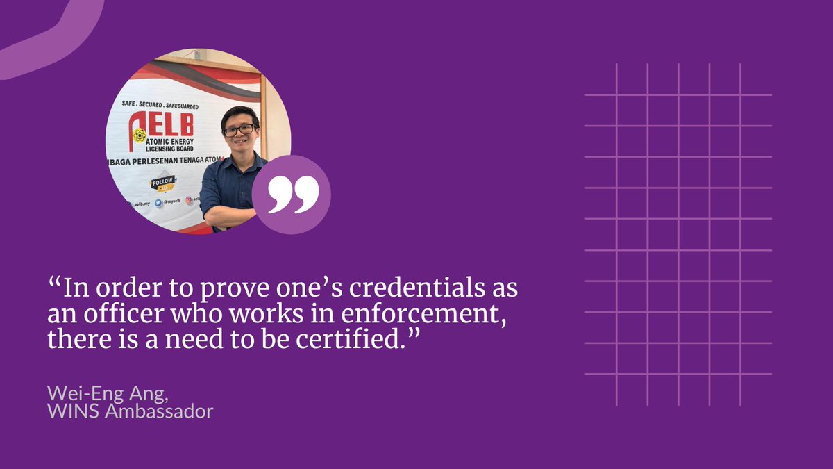 AtomMalaysia's tweet image. We are proud to have one of us selected as @WINS_org WINS Academy Ambassador! Congratulations to Dr. Ang 🎉 
Read the interview here : wins.org/meet-a-wins-am…

#WINSAcademy #WINSAmbassador #AELB #NuclearSecurity